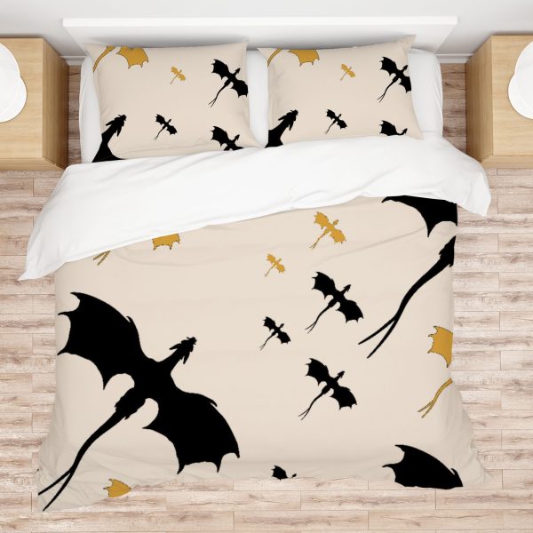 ZapMerch Dragon Comforter Set Winged Guardians Bed Bedding Sets Bedroom Decor SC00004-005