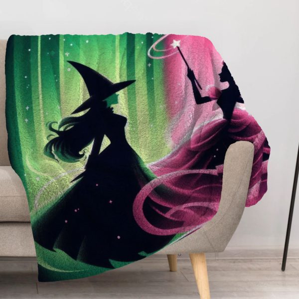 ZapMerch Witch Blanket Girls Friendship Throw Blankets Couch Bed Living Room Decor Soft Durable Washable 57" X 50" SC00006-004