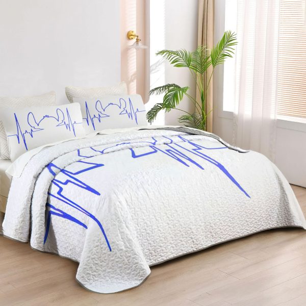 ZapMerch Space Pet Friends Quilt Bedspreads Tropical Playmates Bed Set Bedding Coverlet Fabric Washable SC00008-007