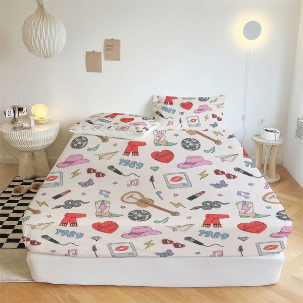 ZapMerch Pop Music Queen Fitted Sheet Artist Bed Sheets Bedding Set Deep Pockets Up To 16" Bedroom Decor SC00009-006
