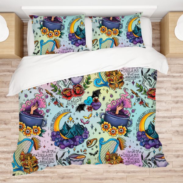 ZapMerch Fairy Tale War Comforter Set Magic And Love Bed Bedding Sets Bedroom Decor SC00015-005