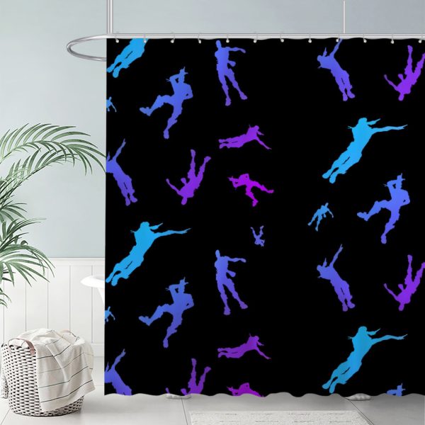 ZapMerch Battle Shower Curtain, Video Game Bathroom Decor, Waterproof Fabric Durable Easy Care Washable, 72"X72"(Hooks Not Included)