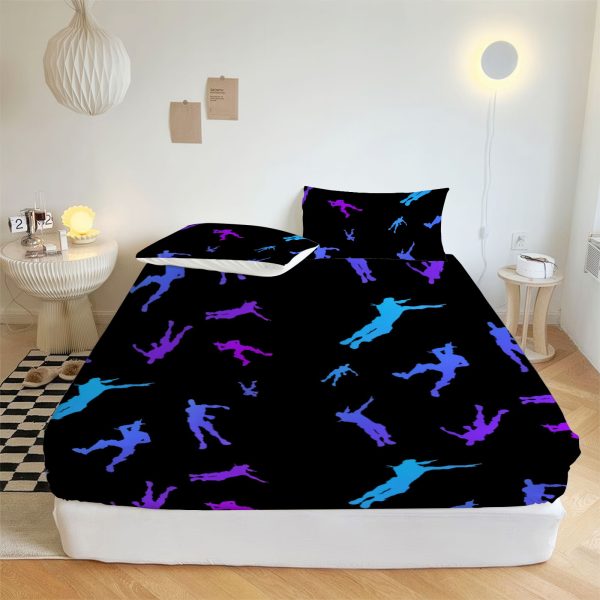 ZapMerch Battle Fitted Sheet Video Game Bed Sheets Bedding Set Deep Pockets Up To 16" Bedroom Decor SC00020-006