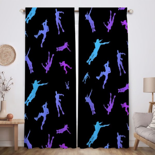 ZapMerch Battle Window Curtains Video Game Drapes Bedroom Home Room Decor Durable Fabric Machine Washable 82" X 84" SC00020-013