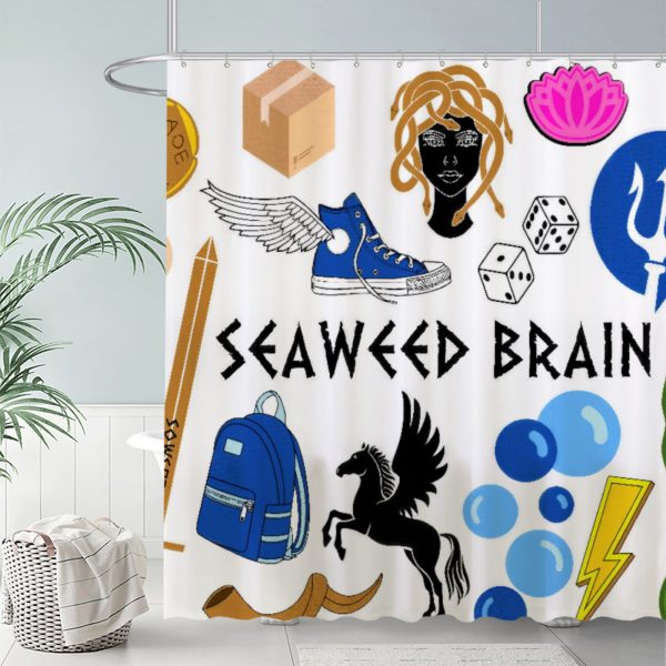 ZapMerch Demigod Adventures Shower Curtain, Greek Heroes Bathroom Decor, Waterproof Fabric Durable Easy Care Washable, 72"X72"(Hooks Not Included)