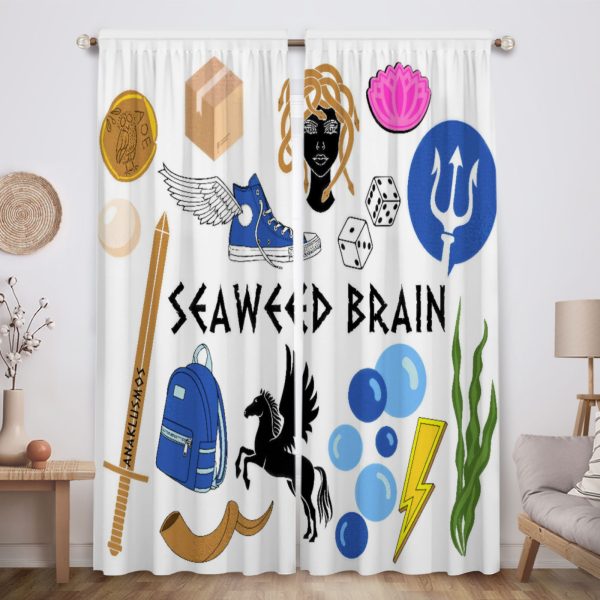 ZapMerch Demigod Adventures Window Curtains Greek Heroes Drapes Bedroom Home Room Decor Durable Fabric Machine Washable 82" X 84" SC00022-013