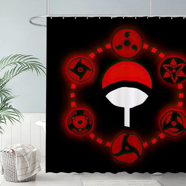 ZapMerch Ninja Journeys Shower Curtain, Anime Bathroom Decor, Waterproof Fabric Durable Easy Care Washable, 72"X72"(Hooks Not Included)