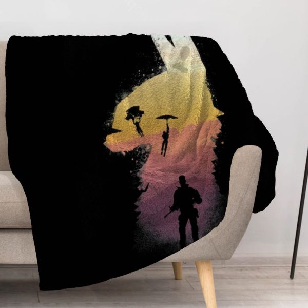 ZapMerch Battle Blanket Video Game Throw Blankets Couch Bed Living Room Decor Soft Durable Washable 57" X 50" SC00037-004