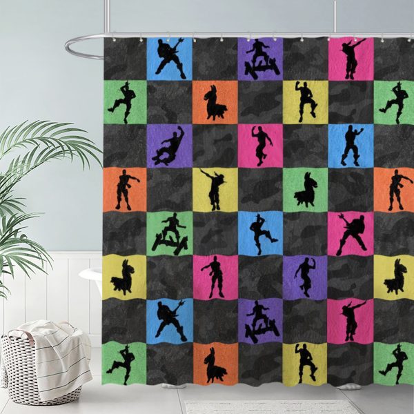 ZapMerch Battle Shower Curtain, Video Game Bathroom Decor, Waterproof Fabric Durable Easy Care Washable, 72"X72"(Hooks Not Included) SC00038-002