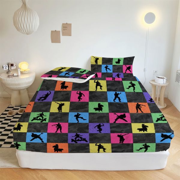 ZapMerch Battle Fitted Sheet Video Game Bed Sheets Bedding Set Deep Pockets Up To 16" Bedroom Decor SC00038-006
