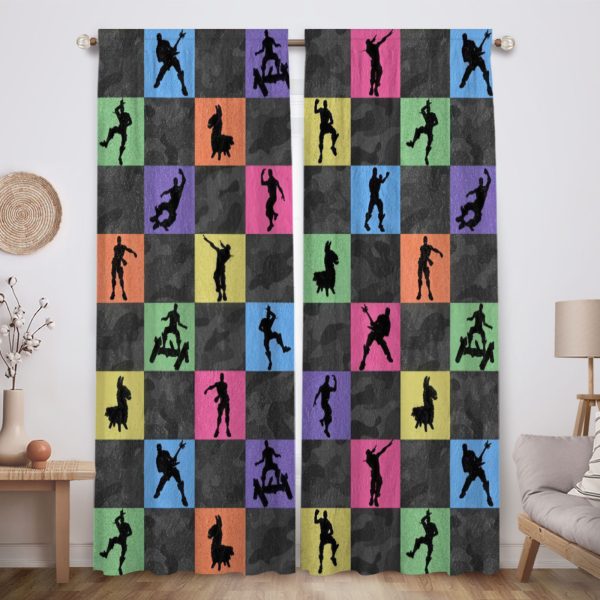 ZapMerch Battle Window Curtains Video Game Drapes Bedroom Home Room Decor Durable Fabric Machine Washable 82" X 84" SC00038-013