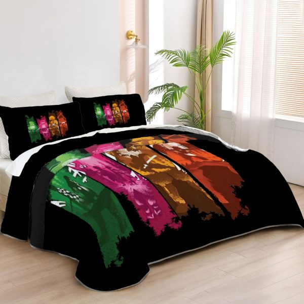 ZapMerch Battle Quilt Bedspreads Video Game Bed Set Bedding Coverlet Fabric Washable SC00041-007