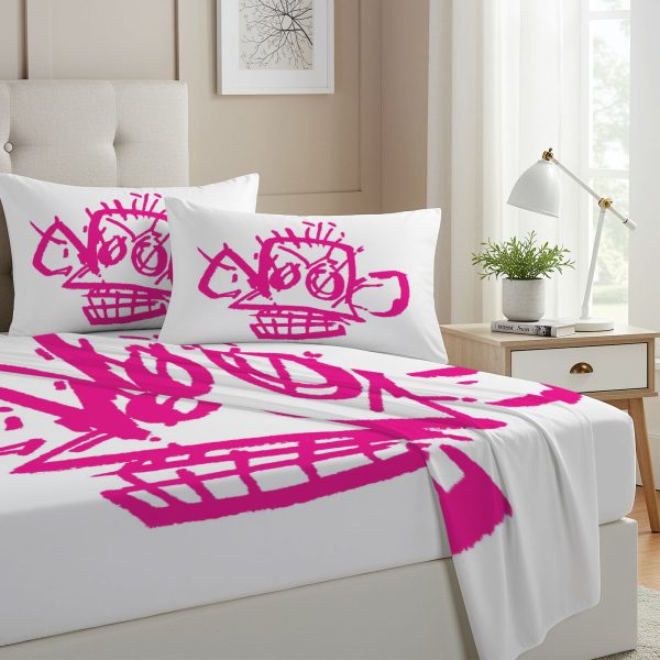 ZapMerch Twin Size Magic City Fitted Sheet Animation Bed Flat Sheets Bedding Set Deep Pockets Up To 16" Bedroom Decor With 1 Pillow Sham SC00045-009