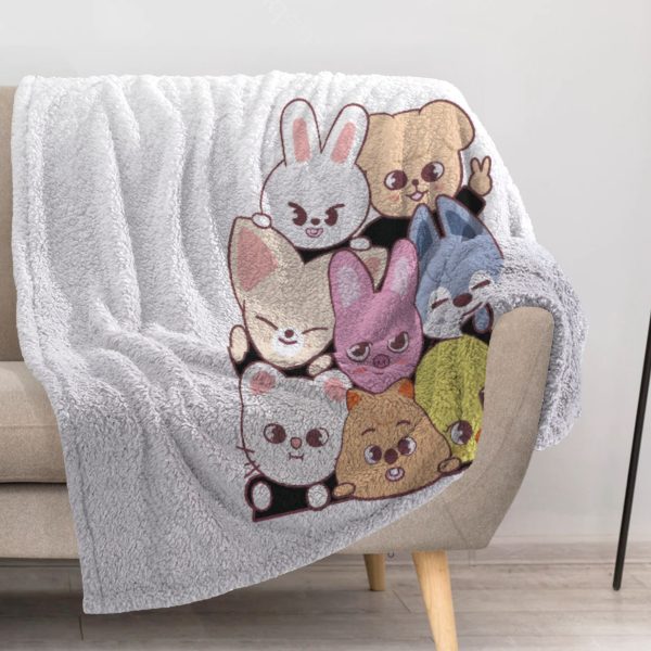 ZapMerch K-Pop Group Blanket Youth Soundwave Throw Blankets Couch Bed Living Room Decor Soft Durable Washable 57" X 50" SC00049-004