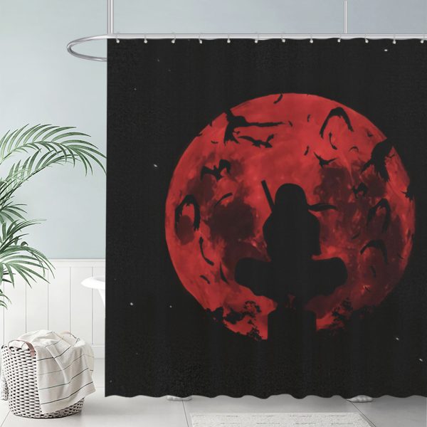 ZapMerch Ninja Journeys Shower Curtain, Anime Bathroom Decor, Fabric Durable Easy Care Washable, 72"X72"(Hooks Not Included)