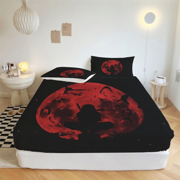 ZapMerch Ninja Journeys Fitted Sheet Anime Bed Sheets Bedding Set Deep Pockets Up To 16" Bedroom Decor SC00056-006