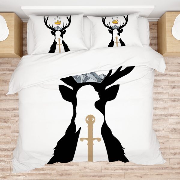 ZapMerch Glass And Steel Comforter Set Crown Of Shadows Bed Bedding Sets Bedroom Decor SC00058-005