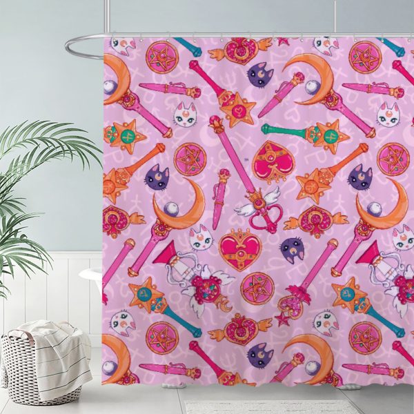ZapMerch Moon Scouts Shower Curtain, Crystal Girls Bathroom Decor, Waterproof Fabric Durable Easy Care Washable, 72"X72"(Hooks Not Included) SC00069-002