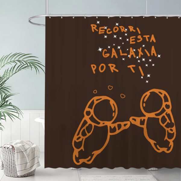ZapMerch Music Sensation Shower Curtain, Latin Pop Artist Bathroom Decor, Fabric Durable Easy Care Washable, 72"X72"(Hooks Not Included) SC00071-002