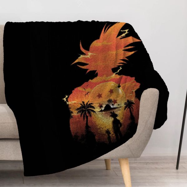 ZapMerch Super Warriors Blanket Japanese Anime Throw Blankets Couch Bed Living Room Decor Soft Durable Washable 57" X 50" SC00081-004