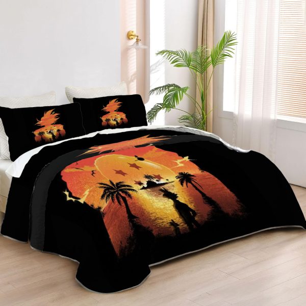 ZapMerch Super Warriors Quilt Bedspreads Japanese Anime Bed Set Bedding Coverlet Fabric Washable SC00081-007