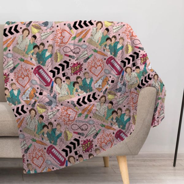 ZapMerch United Harmony Blanket Pop Band Throw Blankets Couch Bed Living Room Decor Soft Durable Washable 57" X 50" SC00085-004