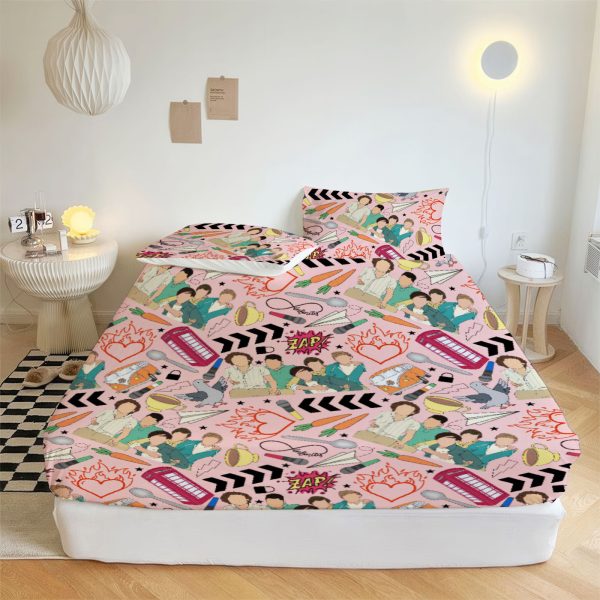 ZapMerch United Harmony Fitted Sheet Pop Band Bed Sheets Bedding Set Deep Pockets Up To 16" Bedroom Decor SC00085-006