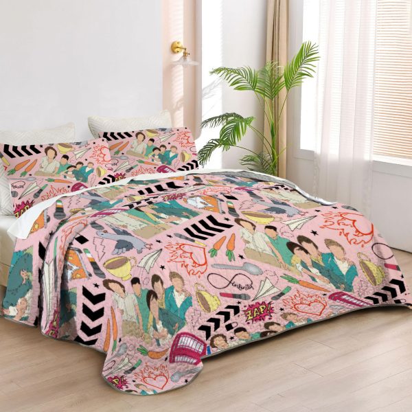 ZapMerch United Harmony Quilt Bedspreads Pop Band Bed Set Bedding Coverlet Fabric Washable SC00085-007