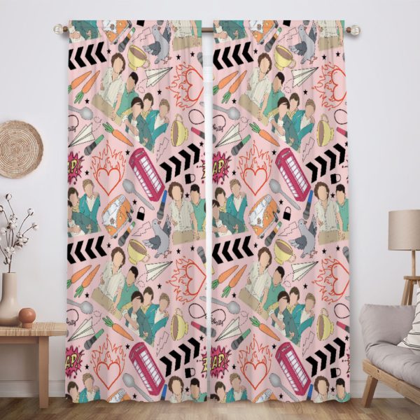 ZapMerch United Harmony Window Curtains Pop Band Drapes Bedroom Home Room Decor Durable Fabric Machine Washable 82" X 84" SC00085-013