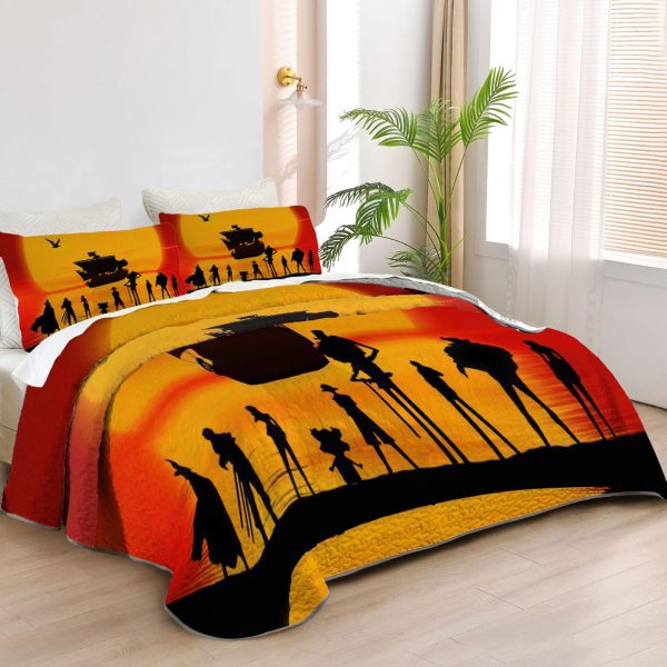 ZapMerch Pirate'S Odyssey Quilt Bedspreads Japanese Anime Bed Set Bedding Coverlet Fabric Washable SC00090-007