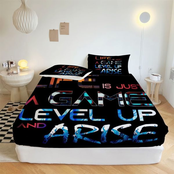 ZapMerch Shadow Monarch Fitted Sheet Hunter'S Awakening Bed Sheets Bedding Set Deep Pockets Up To 16" Bedroom Decor SC00091-006