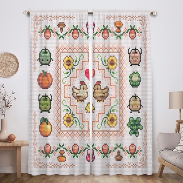 ZapMerch Farming Adventure Window Curtains Game Drapes Bedroom Home Room Decor Durable Fabric Machine Washable 82" X 84" SC00094-013
