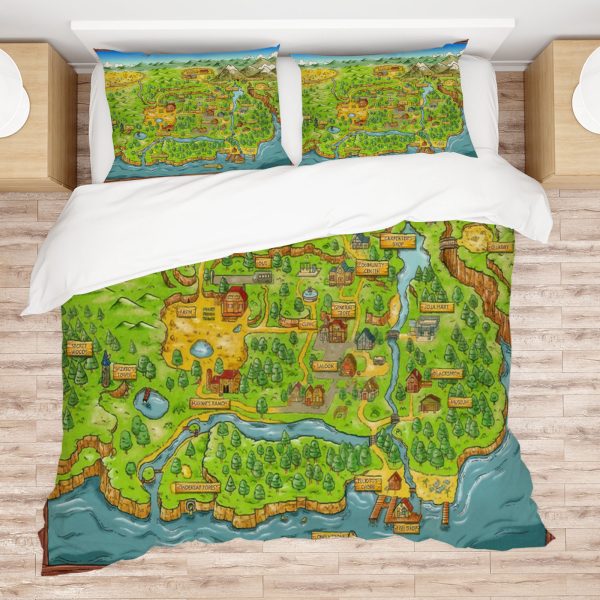 ZapMerch Farming Adventure Comforter Set Game Bed Bedding Sets Bedroom Decor SC00095-005