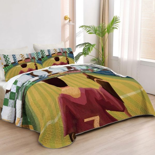 ZapMerch Wizarding World Quilt Bedspreads Wwe Bed Set Bedding Coverlet Fabric Washable SC00106-007