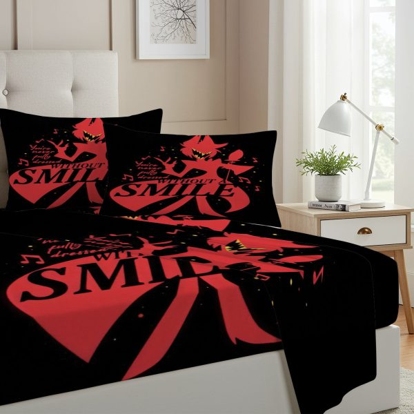 ZapMerch Twin Size Redemption I Fitted Sheet Hell'S B&B Bed Flat Sheets Bedding Set Deep Pockets Up To 16" Bedroom Decor With 1 Pillow Sham SC00108-009