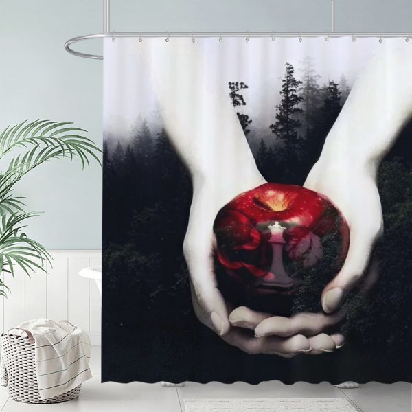 ZapMerch Nightfall Romance Shower Curtain, Vampire Bathroom Decor, Waterproof Fabric Durable Easy Care Washable, 72"X72"(Hooks Not Included)