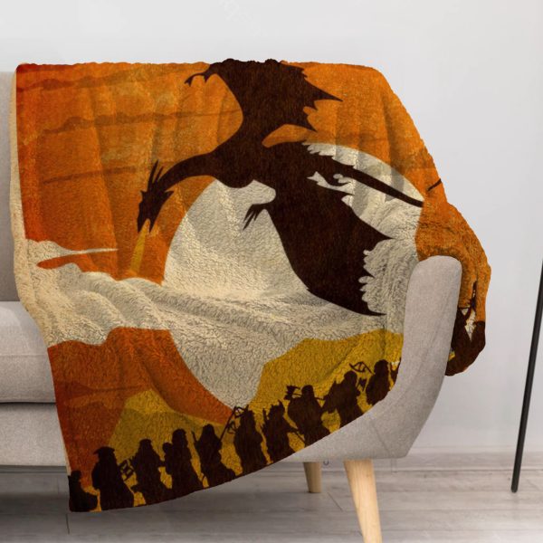 ZapMerch Epic Quest Blanket Fantasy Literature Throw Blankets Couch Bed Living Room Decor Soft Durable Washable 57" X 50" SC00124-004