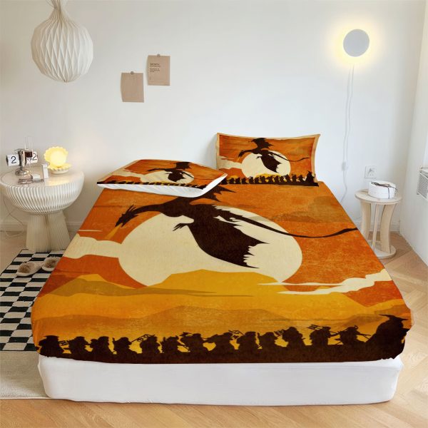 ZapMerch Epic Quest Fitted Sheet Fantasy Literature Bed Sheets Bedding Set Deep Pockets Up To 16" Bedroom Decor SC00124-006