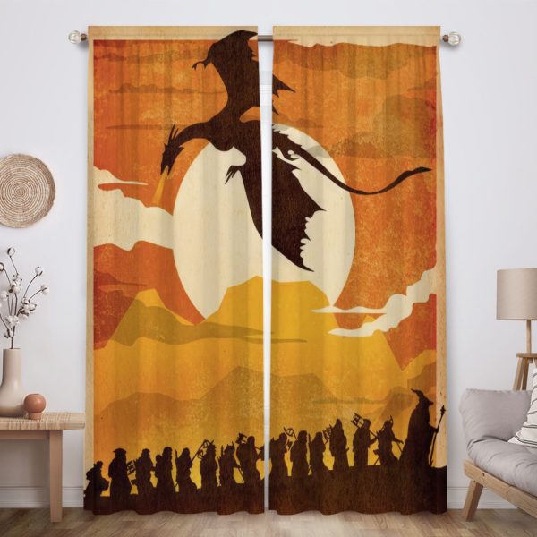ZapMerch Epic Quest Window Curtains Fantasy Literature Drapes Bedroom Home Room Decor Durable Fabric Machine Washable 82" X 84" SC00124-013