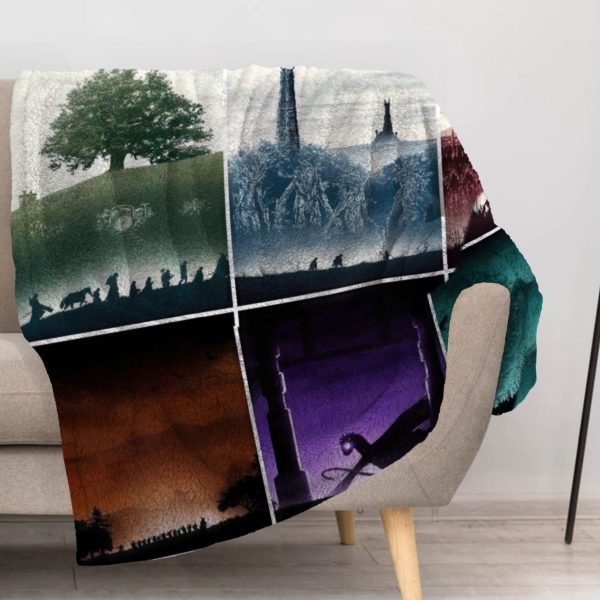 ZapMerch Epic Quest Blanket Fantasy Literature Throw Blankets Couch Bed Living Room Decor Soft Durable Washable 57" X 50" SC00126-004