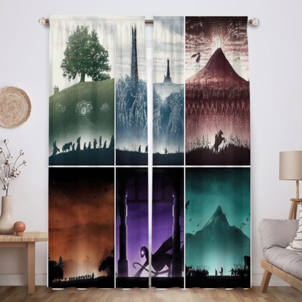 ZapMerch Epic Quest Window Curtains Fantasy Literature Drapes Bedroom Home Room Decor Durable Fabric Machine Washable 82" X 84" SC00126-013
