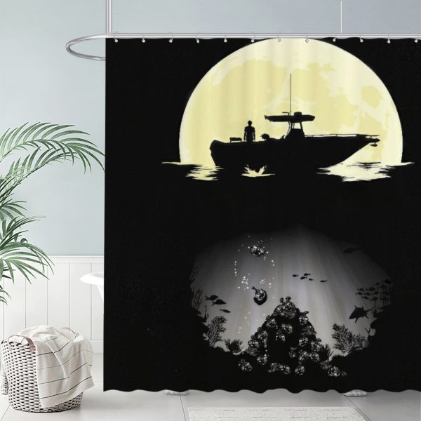 ZapMerch Forensic Night Stalker Shower Curtain, Darkly Charming Avenger Bathroom Decor, Waterproof Fabric Durable Easy Care Washable, 72"X72"(Hooks Not Included) SC00128-002