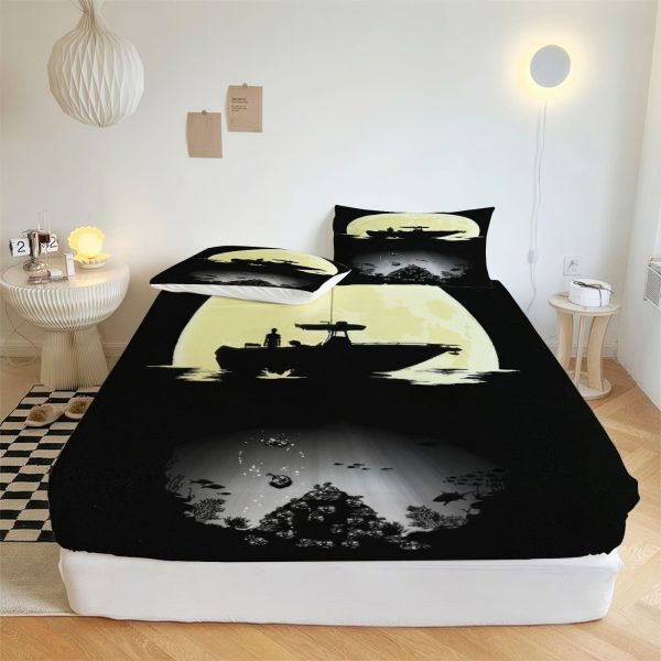 ZapMerch Forensic Night Stalker Fitted Sheet Darkly Charming Avenger Bed Sheets Bedding Set Deep Pockets Up To 16" Bedroom Decor SC00128-006