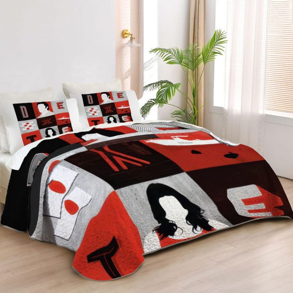 ZapMerch Forensic Night Stalker Quilt Bedspreads Darkly Charming Avenger Bed Set Bedding Coverlet Fabric Washable SC00129-007