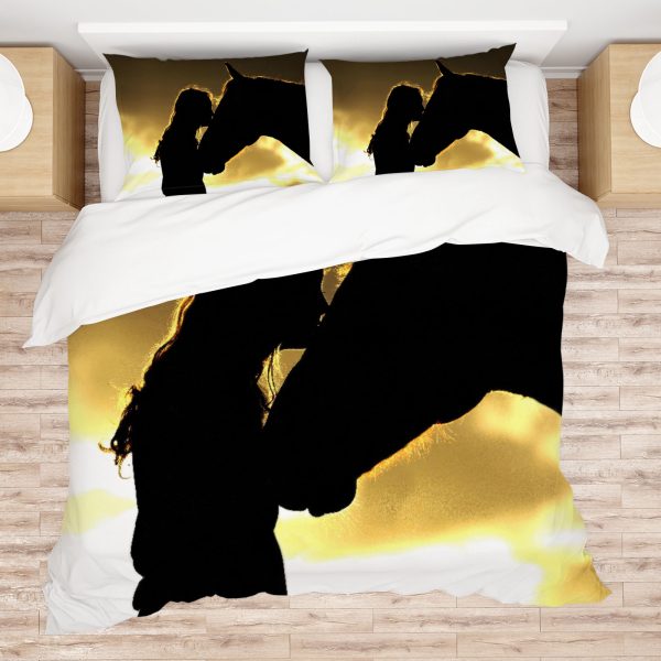 ZapMerch Horse Comforter Set Horse Bed Bedding Sets Bedroom Decor SC00134-005
