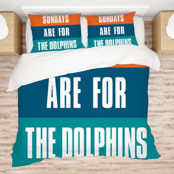 ZapMerch Miami Football Comforter Set Professional Sports Team Bed Bedding Sets Bedroom Decor SC00142-005