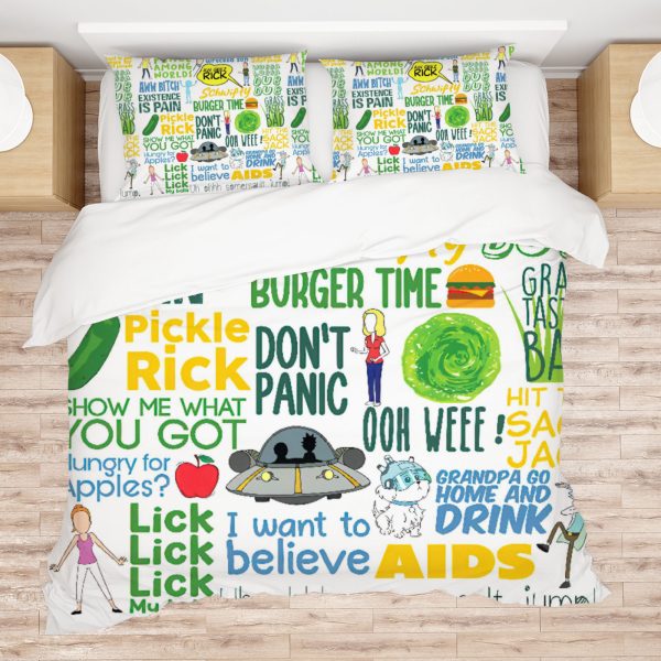 ZapMerch Interdimensional Adventures Comforter Set Animated Series Bed Bedding Sets Bedroom Decor SC00155-005