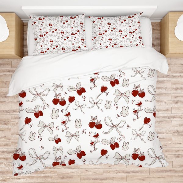 ZapMerch Bow Comforter Set Bow Bed Bedding Sets Bedroom Decor SC00164-005