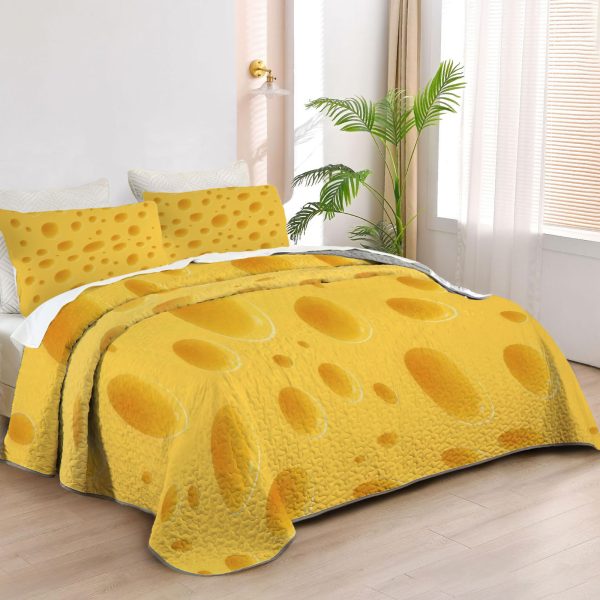 ZapMerch Green Bay Sports Quilt Bedspreads Football Bed Set Bedding Coverlet Fabric Washable SC00168-007