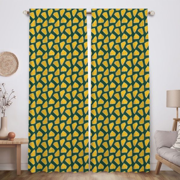 ZapMerch Green Bay Sports Window Curtains Football Drapes Bedroom Home Room Decor Durable Fabric Machine Washable 82" X 84" SC00169-013
